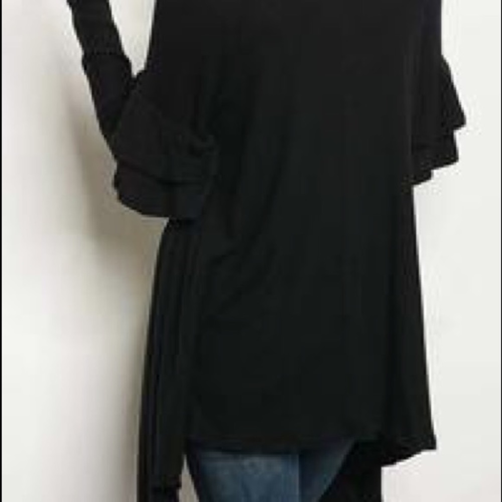 ✨Last One✨Ruffle Detail Long Cardigan - Picture 2 of 2